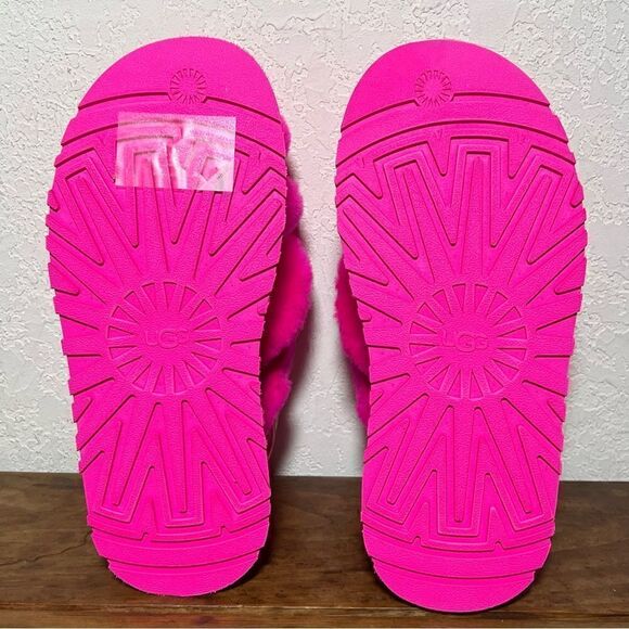 UGG Disco Cross Slide Slippers in Taffy Pink 7 - Picture 7 of 11